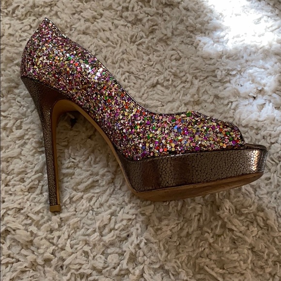 Jimmy Choo Crown Sparkle peep toe heels - Picture 6 of 7